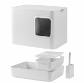 toaleta pro ko�ky Hoopo b�l� - pohled 3 - www.shopdog.cz
