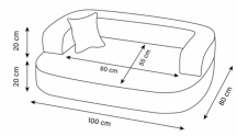 ortopedick� pelech, sofa pro psa LOTTE velikost L r��ov� 2 - pohled 2 - www.shopdog.cz
